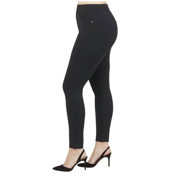 Spanx Women's 4-Pocket Skinny In Ponte Pants Size M Petite Taille Classic Black - Picture 3 of 11